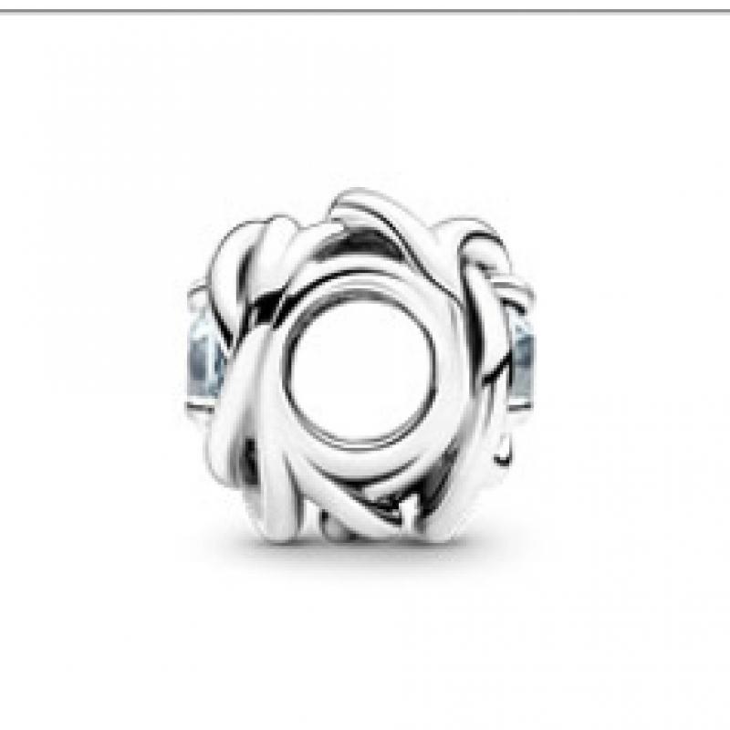 Pandora Aqua Blue Eternity Circle Charm 790065c09