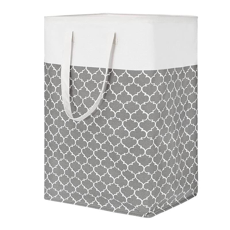

Foldable Dirty Laundry Basket Large Capacity Waterproof Cotton Linen Dirty Clothes Toy Laundry Hamper Storage Bag with Handles