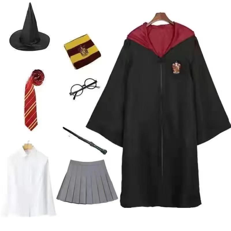 Harry Potter Cosplay Kostüm Magier Robe Kleidung Zubehör Erwachsene Kinder Schuluniform Halloween Umhang
