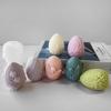 Easter Egg Silicone Candle Mold Aromatherapy Plaster DIY Craft Candles Making Tools Ornaments Embossed Flower Egg Mold