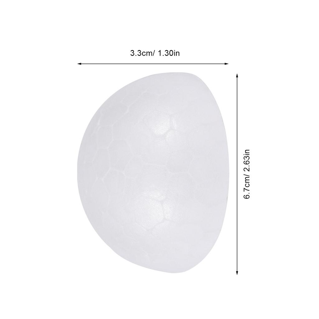 100Pcs Foam Semicircle Half Ball DIY Craft Material White Christmas Decoration Flower Arrangement Supplies Children Painting