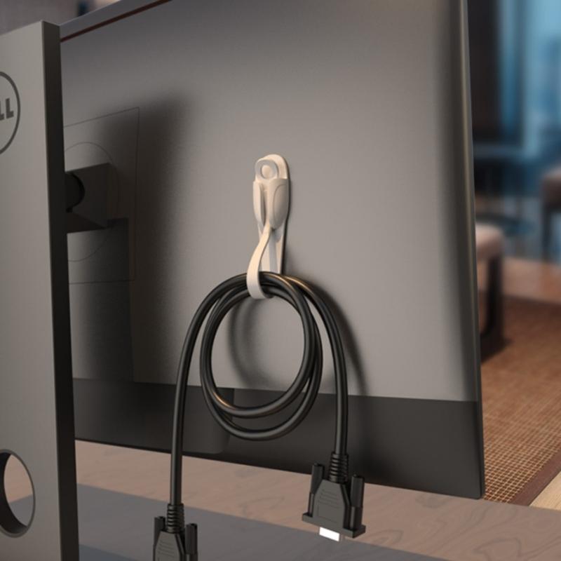 Klips do kabli, Samoprzylepne organizery do kabli Uchwyt na przewody Klips do przewodów Zarządzanie przewodami Samoprzylepny haczyk Uchwyt na przewody do biura