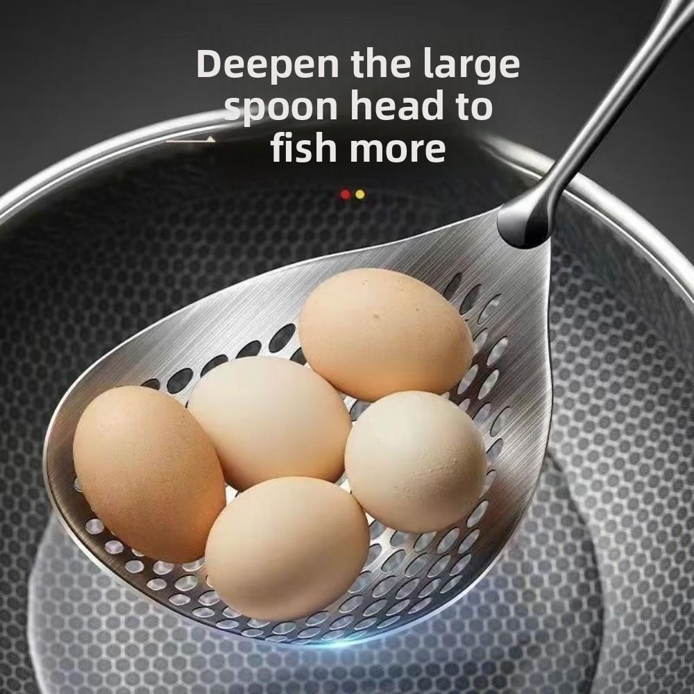 Durable Food Strainer Spoon Stainless Steel Drain Spoon New Kitchen Strainer  Kitchen Use