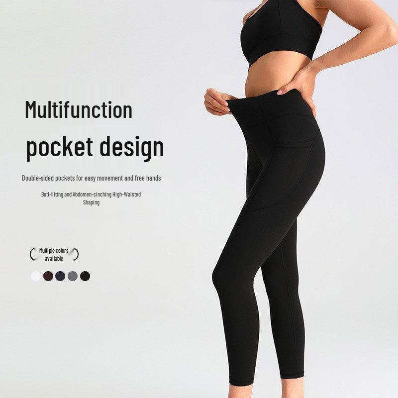 Women's Butt Lifting Yoga Pants with Side Pockets - Outdoor Fitness Leggings
