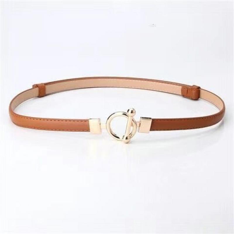 1 PCS Adjustable No Hole Matte Buckle Women Belt Slim PU Leather Strap For Dresses Shirts Black Waistband Fashion Accessory