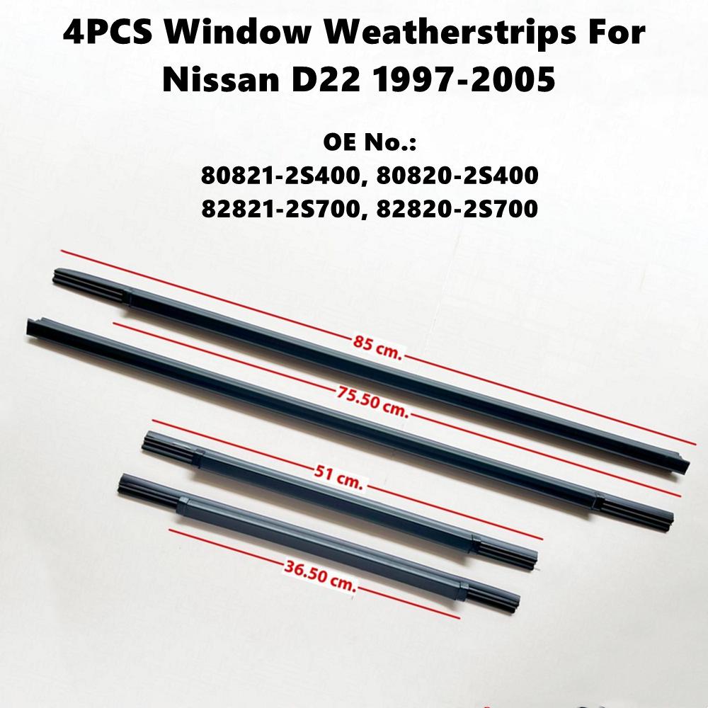Exterior Window Trim Molding for Nissan D22 Frontier Navara 1997-2004