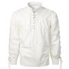 Fashion Classic Shirt Medieval Pirate Shirt Men Bandage Long Sleeve Gothic Warrior Shirt