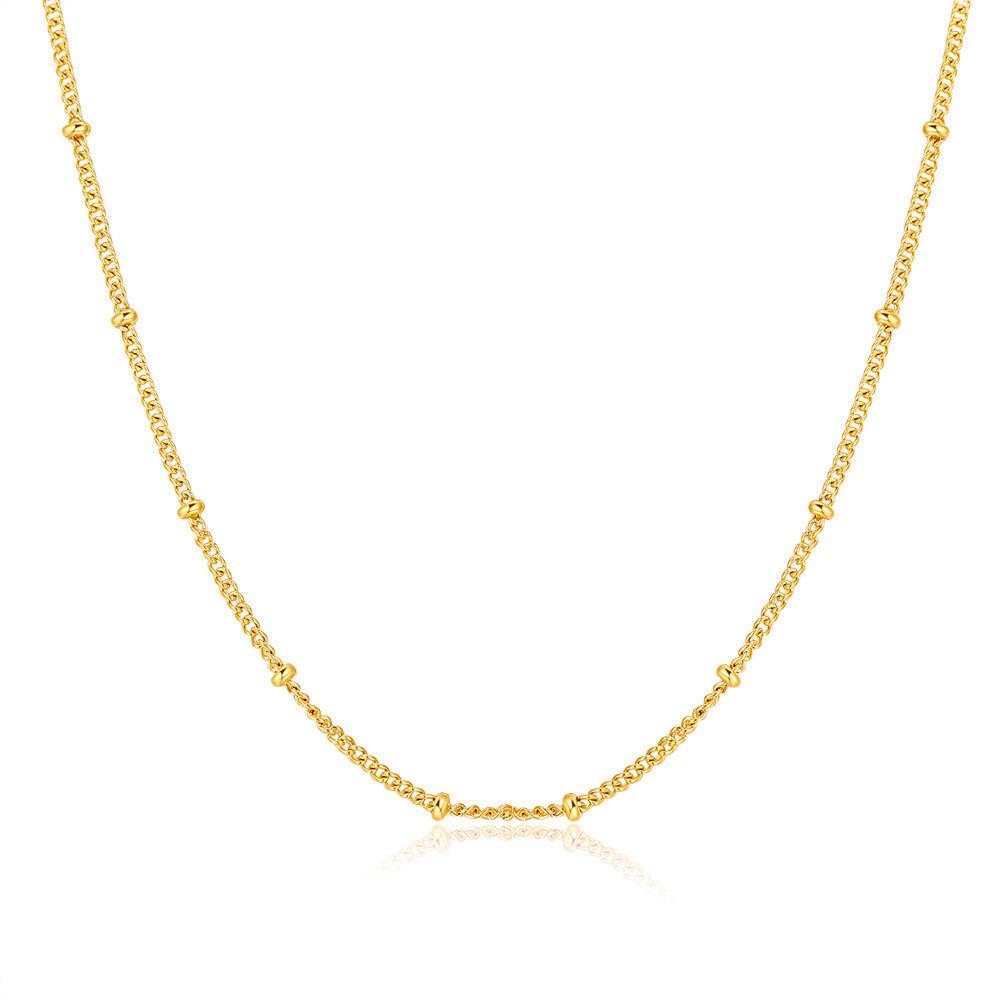 Trendy Shiny Bead Clavicle Necklace for Women - Cool Niche Design
