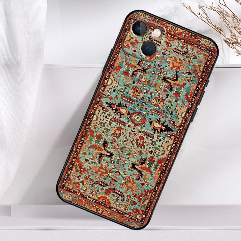 Persian Carpet Floral Pattern Shockproof Case For iPhone 17 16 15 14 11 Pro Max Plus 12 13 Mini 16e 17 Air Phone Cover