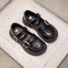 Girls Leather Shoes for Party Wedding Britain Style Children Princess Shoes Simple Fashion Kids Matte Performance Shoes 2024 New