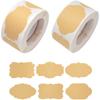 300Pcs/Roll Kraft Paper Kitchen Bottles Sticker Blank Stationery Sticker Tags  Can