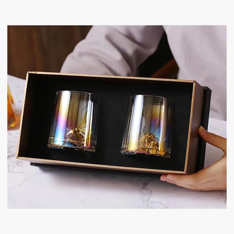 

Dazzling Color-Changing Glass Couple Cups Gift Set