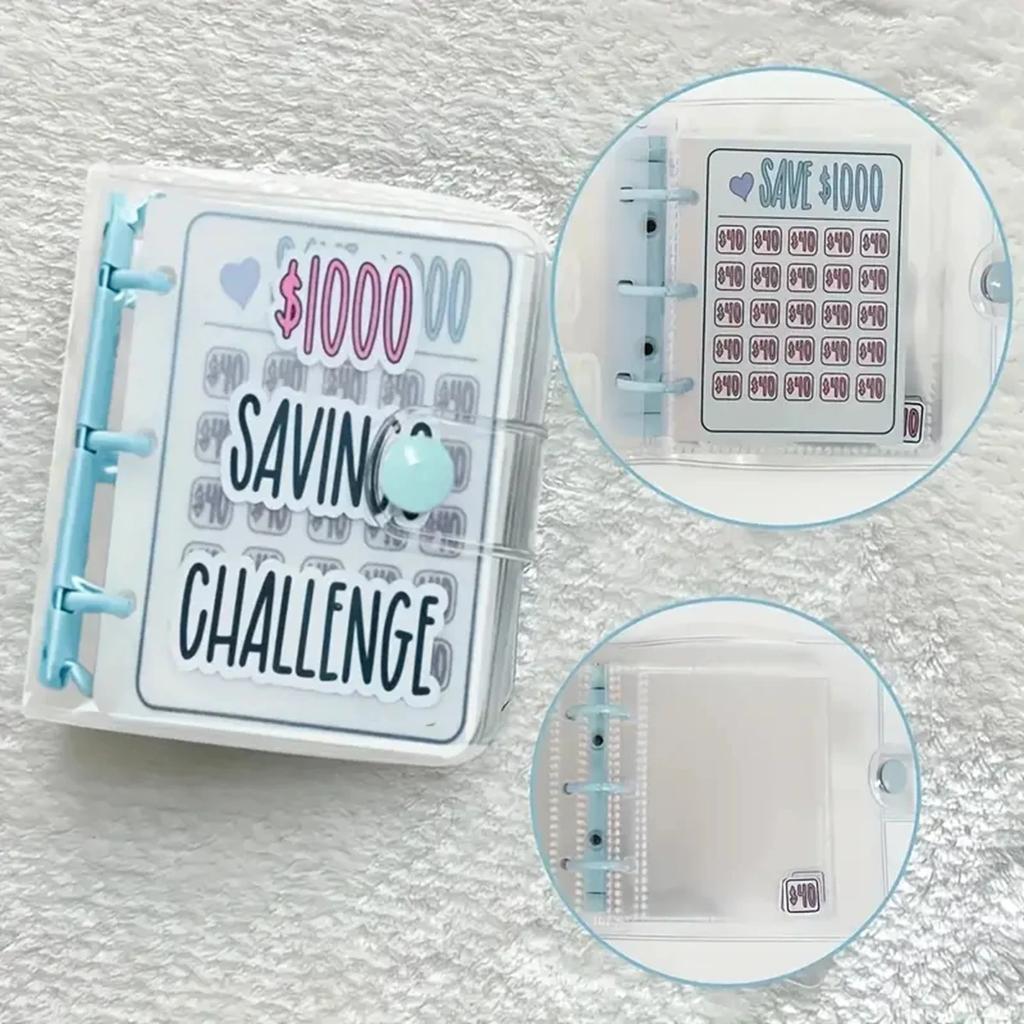 1000 Savings Challenge Binder , Money Saving Binder, Savings Challenges Book with Envelopes, Envelope Savings Challenge, Mini Bu