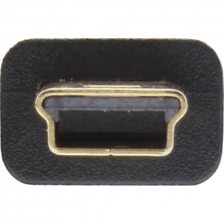 Câble USB 2.0 - InLine® - USB A Mâle vers Mini-B Mâle - Plat - 1m - Noir