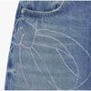 Women's Fashion Slim Fit High Waist Denim Pant Rhinestone Embellished Jeans Street Blue Wash Solid Color Casual Wide Leg Jean 2025 Spring