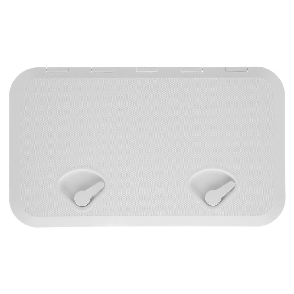 White Deck Access Hatch Inspection Cover UV Resistant with Lock for Marine Boat 24x14in