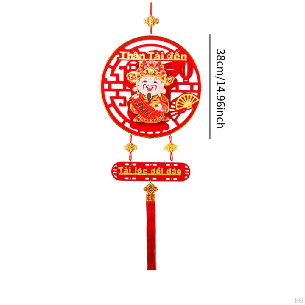 Shaking Head God of Wealth Pendant Cai Shen Hanging Ornament Front Door Year Decoration