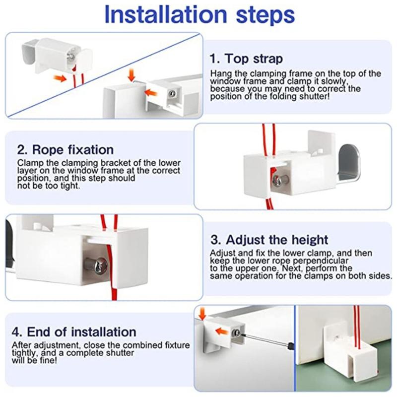 Akcesoria do wsporników rolet plisowanych Łatwe do zamocowania i demontażu Zestaw do mocowania rolet plisowanych Prosty montaż do okna domowego