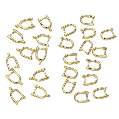 10Pcs Copper Straight Hanging U-shaped Clip Buckle For DIY Jewelry Making Craft Accessories