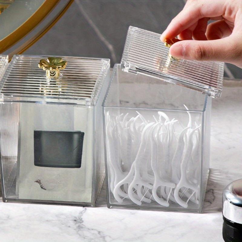 4pcs/1PC, Desktop Storage Box with Cover, Dust-proof Transparent High-end Storage Box, Suitable for Bathroom, Office, Desktop