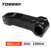 TOSEEK Custom Toray T800 Carbon Fiber Road Mountain Gravel Bike Stem -12 Degree 31.8mm Handlebar Clamp 28.6mm Steerer Clamp OEM