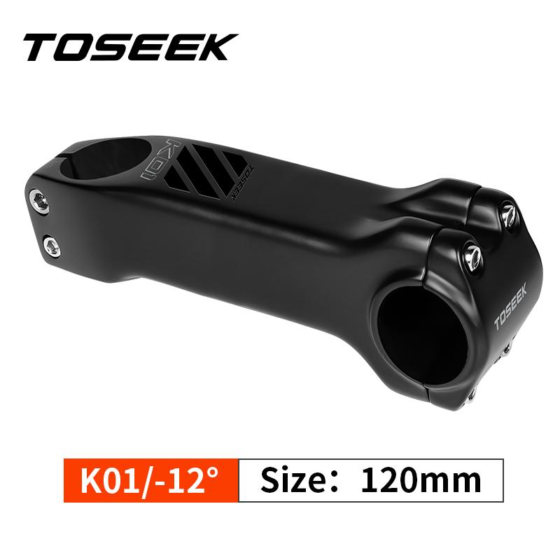 TOSEEK Custom Toray T800 Carbon Fiber Road Mountain Gravel Bike Stem -12 Degree 31.8mm Handlebar Clamp 28.6mm Steerer Clamp OEM