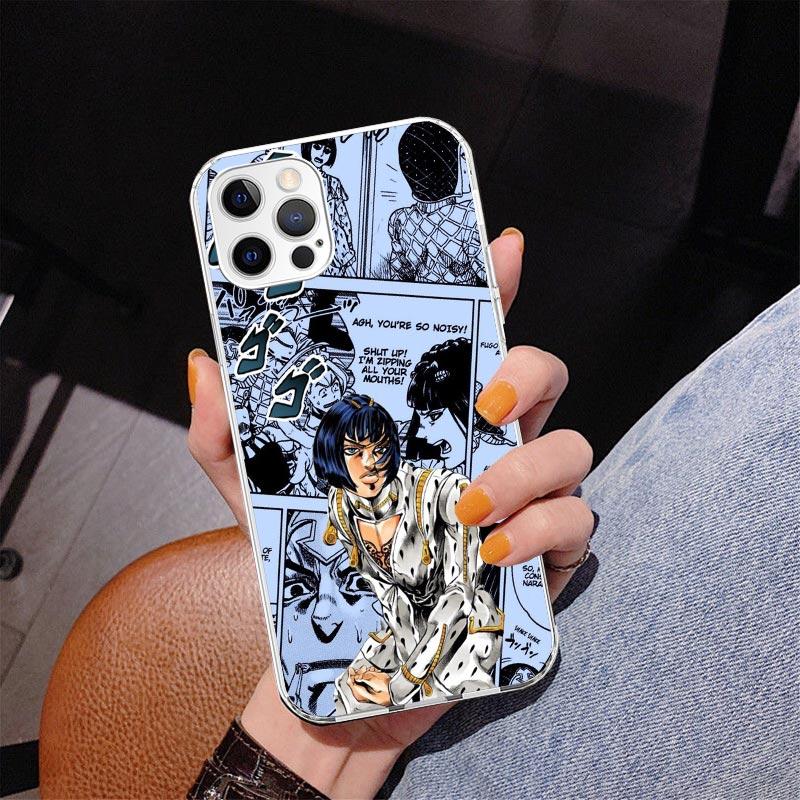 

JoJo Adventure Bruno Buccellati Phone Case For iPhone 13 12 Mini 11 Pro Max XS XR X SE 7 8 Plus 5S 5 6S 6 Gift Print Cover Funda iPhone 12 Pro Max