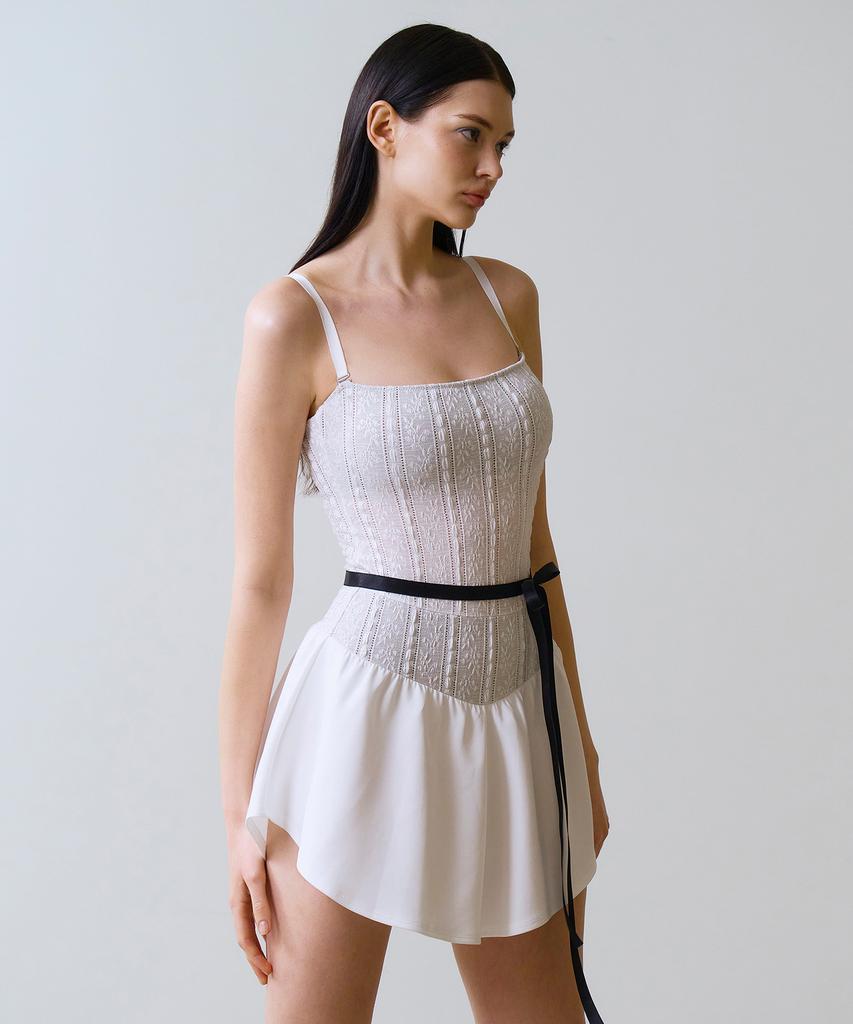 VINAJ Lace Skirt Monokini (White)