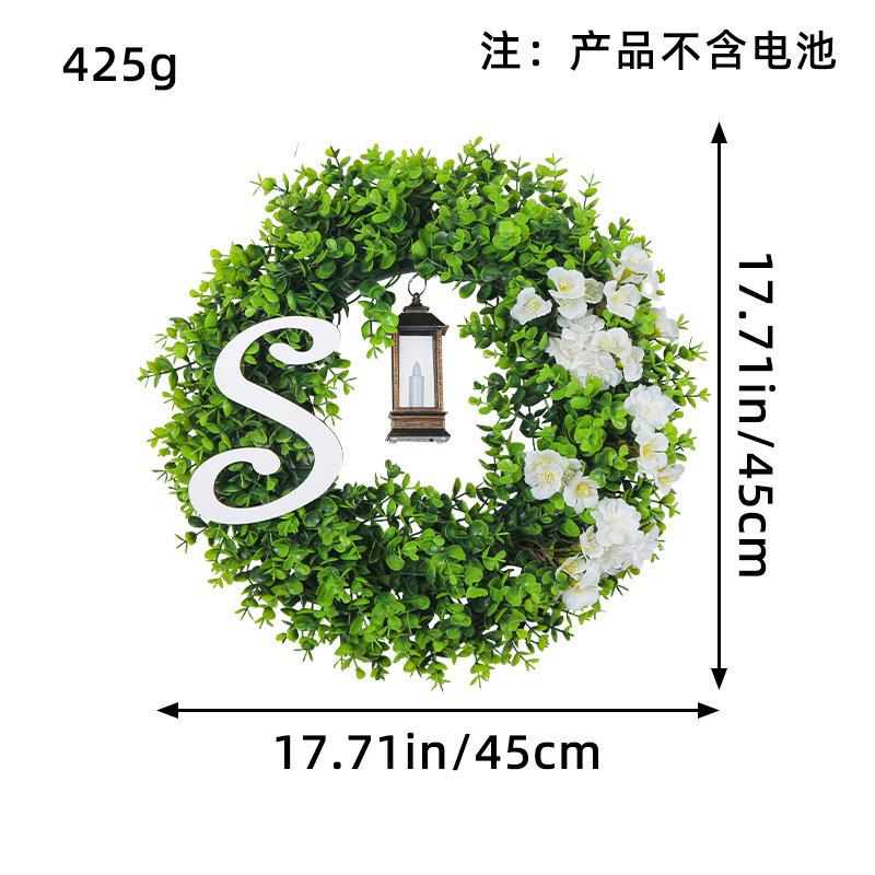 

Эвкалиптовый бренд ветряной фонарь венок креативный ночник венок подвесные рождественские украшения на дверь