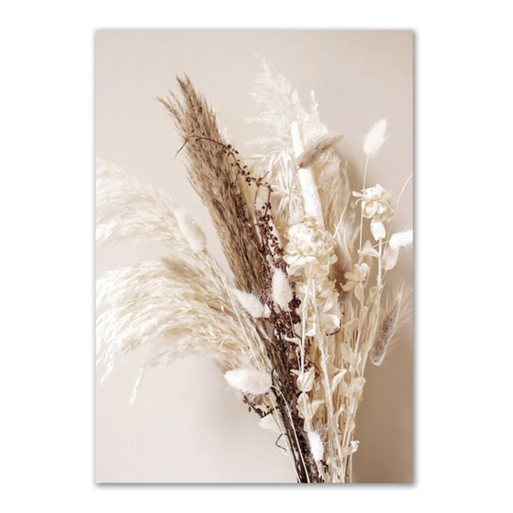 Beige Grass Reed Dandelion Boho Wall Art Canvas Painting Nordic Posters And Prints Nature Wall Pictures For Living Room Decor