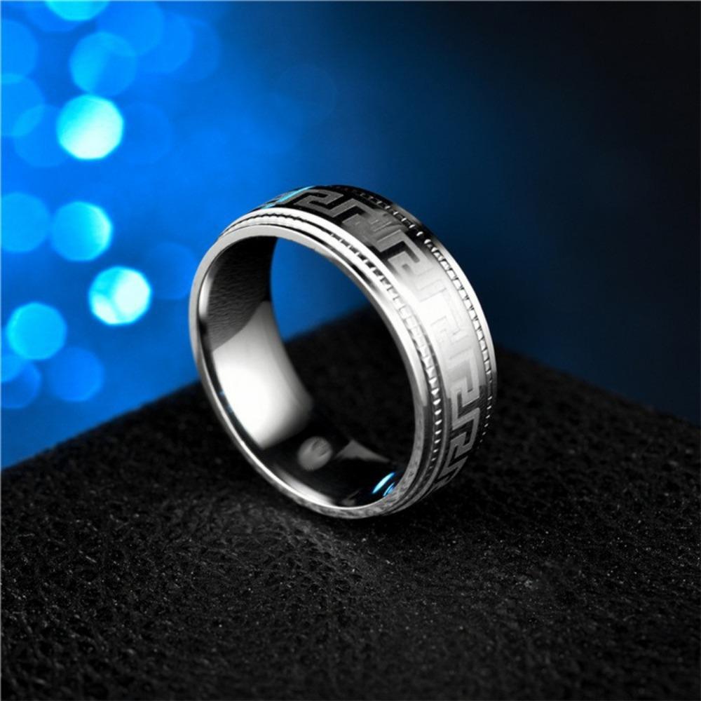 Titanium Steel Rings Press The Lace Ring.