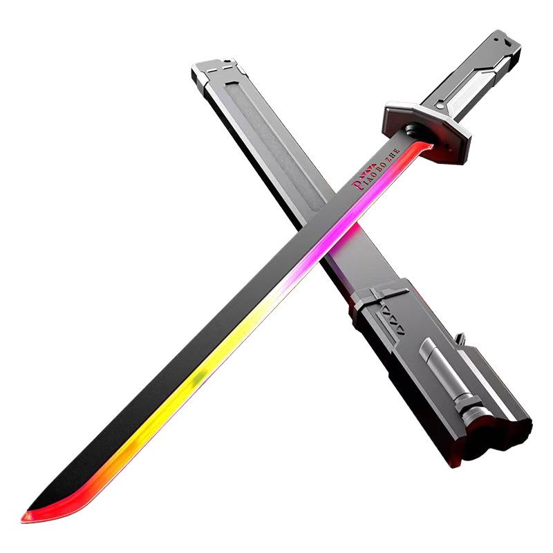 Pull-Out Spark Battle Blade: Seven-Color Light and Sound Laser Sword Toy