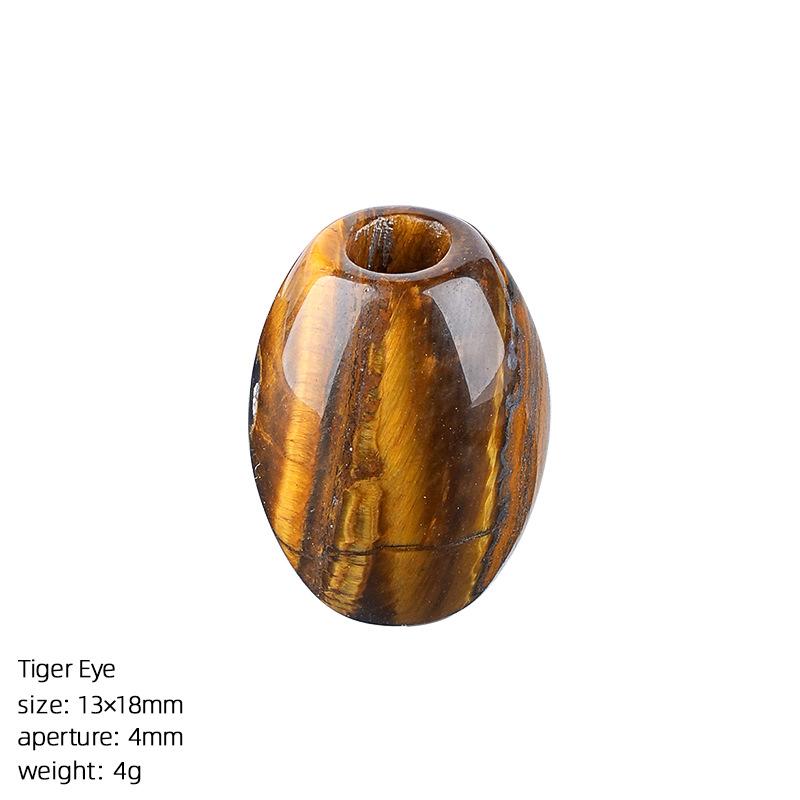 1pc 13x18mm Large Hole Rice Beads Natural Stone Loose Beads Charm Women/Men Jewelry DIY Necklace Keychain Bag Accessory
