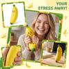 Banana Shaped Squeeze Toy with Cartoon Face Design Soft Slow Rising Stress Relief Sensory Fidget Toy for Kids and Adults