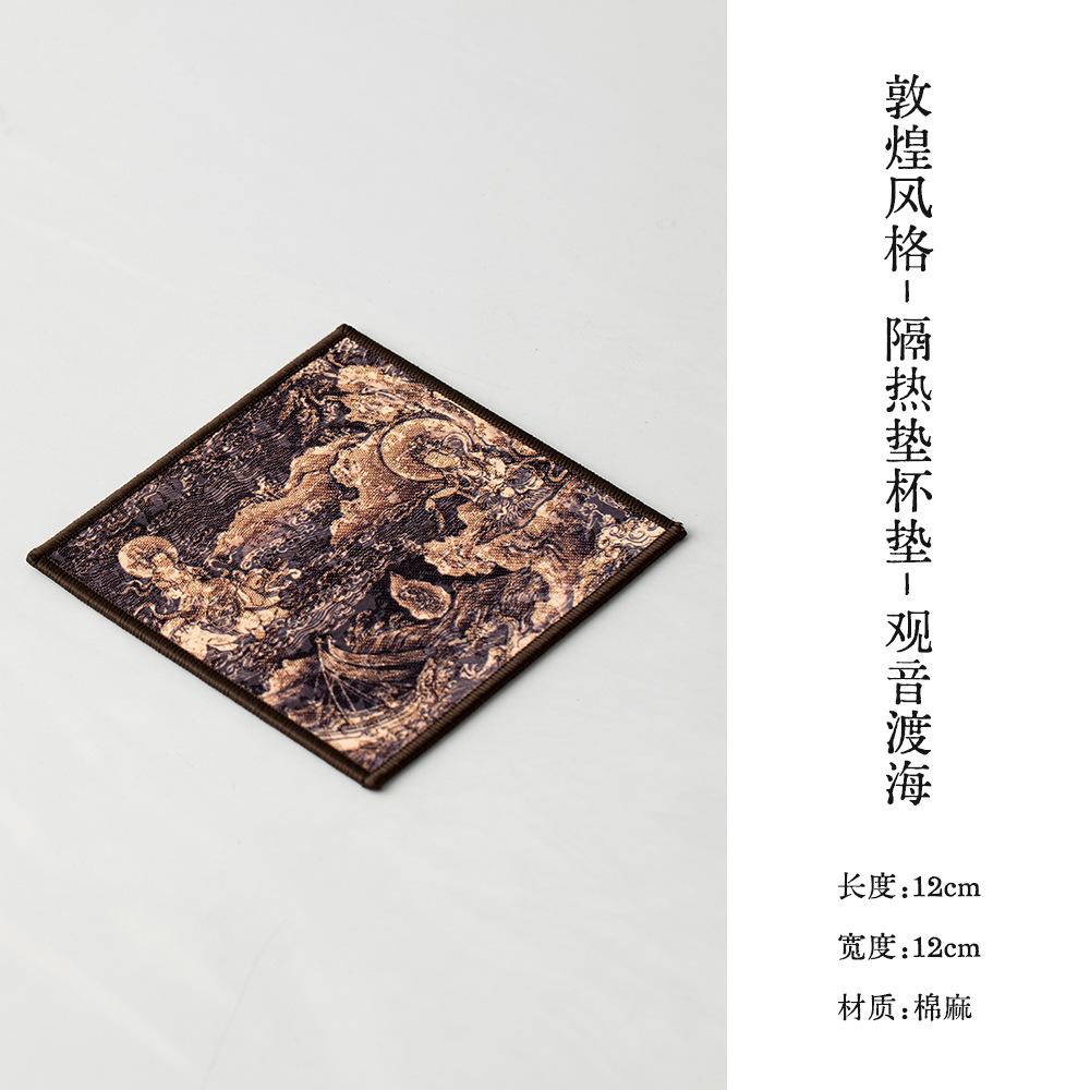 

Dunhuang Apsaras Coasters Boutique Mug Plate For Coffee Cups Saucer Household Anti-scald Placemats Teacup Base Drinkware Gifts