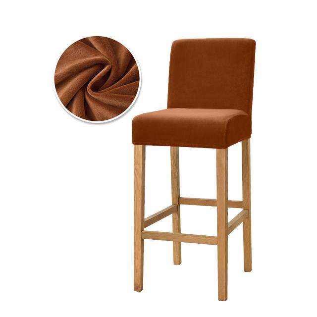 Fluwelen stof barstoelhoes elastische hoge kruk stoelbeschermer stoelhoes voor hotelbanket bruiloft eetkamer 1 Piece