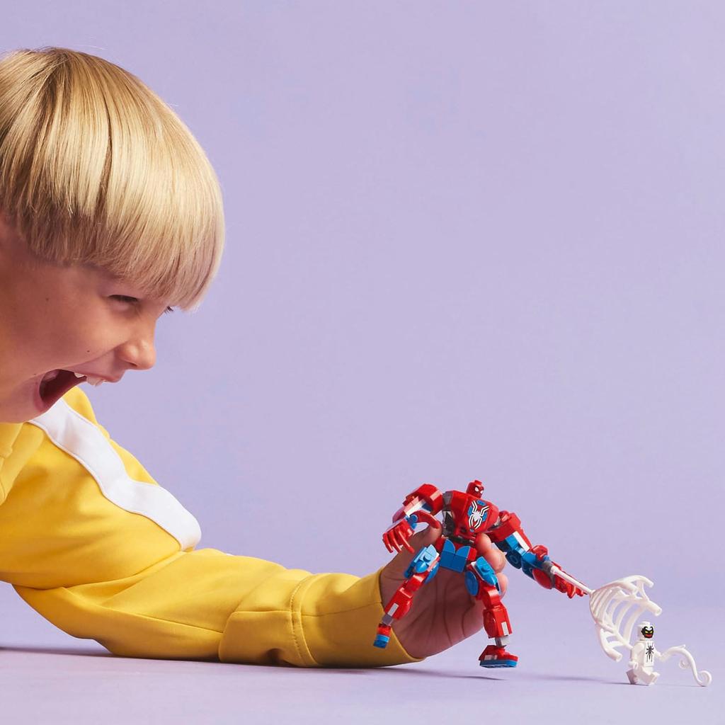 LEGO Marvel Spider-Man Mech vs. Anti-Venom Toys Birthday Gifts Blocks Educational Boys Girls Kids Ages 6 7 8 9 Marvel Goods Figures 76308