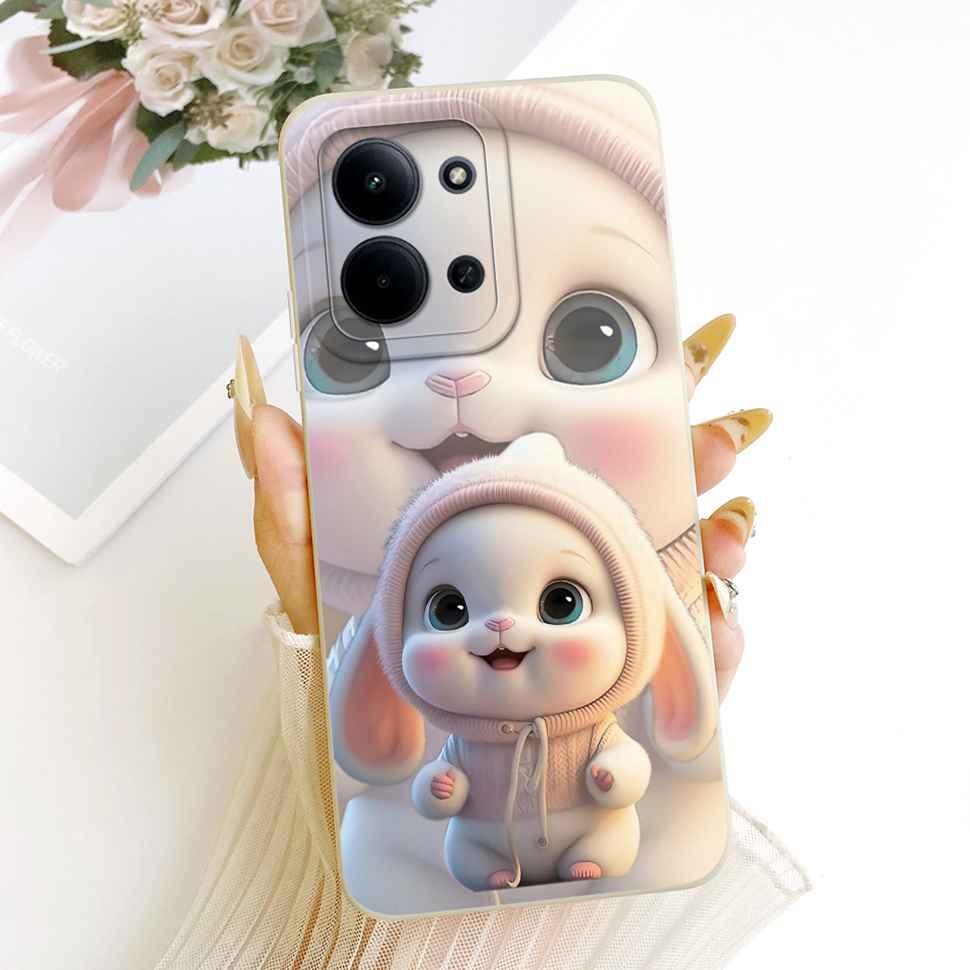 For Xiaomi Redmi 15C 4G Case Cute Couple Flower Cartoon Cover Phone Case For Xiaomi Redmi 15C Redmi15C 4G 5G Back Cover Capa