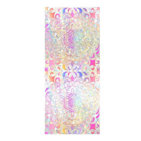 Rainbow Window Privacy Film Waterproof Static Cling Non-Adhesive Flower Pattern Sticker for Home Glass Windows Bedroom Living Room Decor