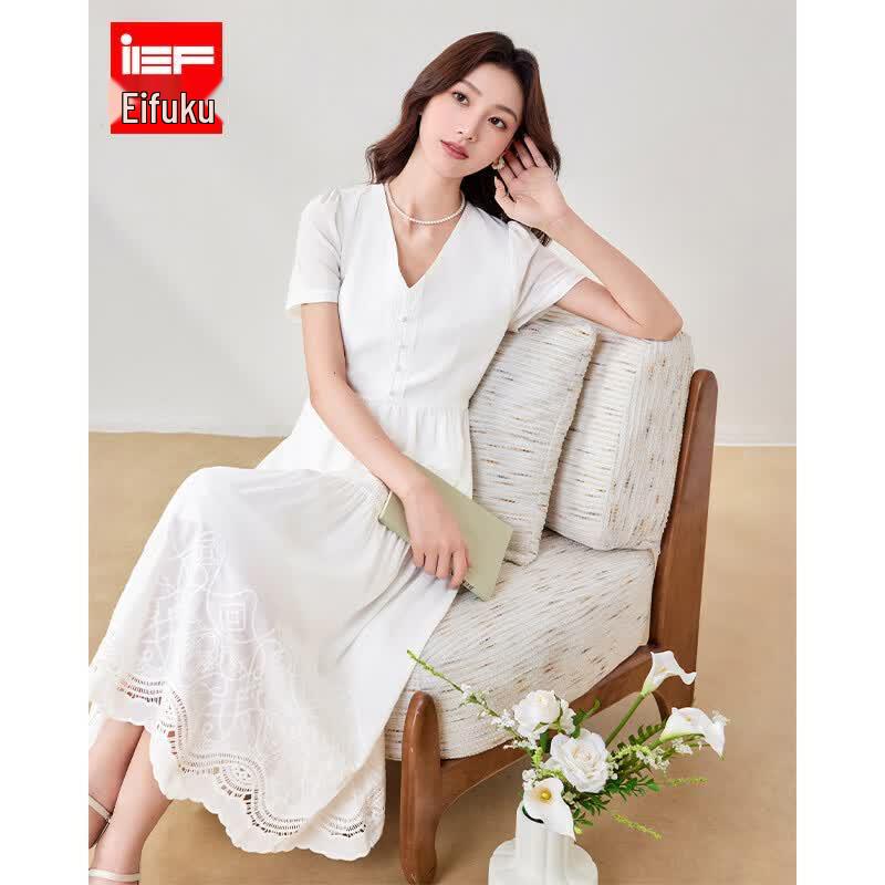 IEF Elegant French Style Summer Dress S