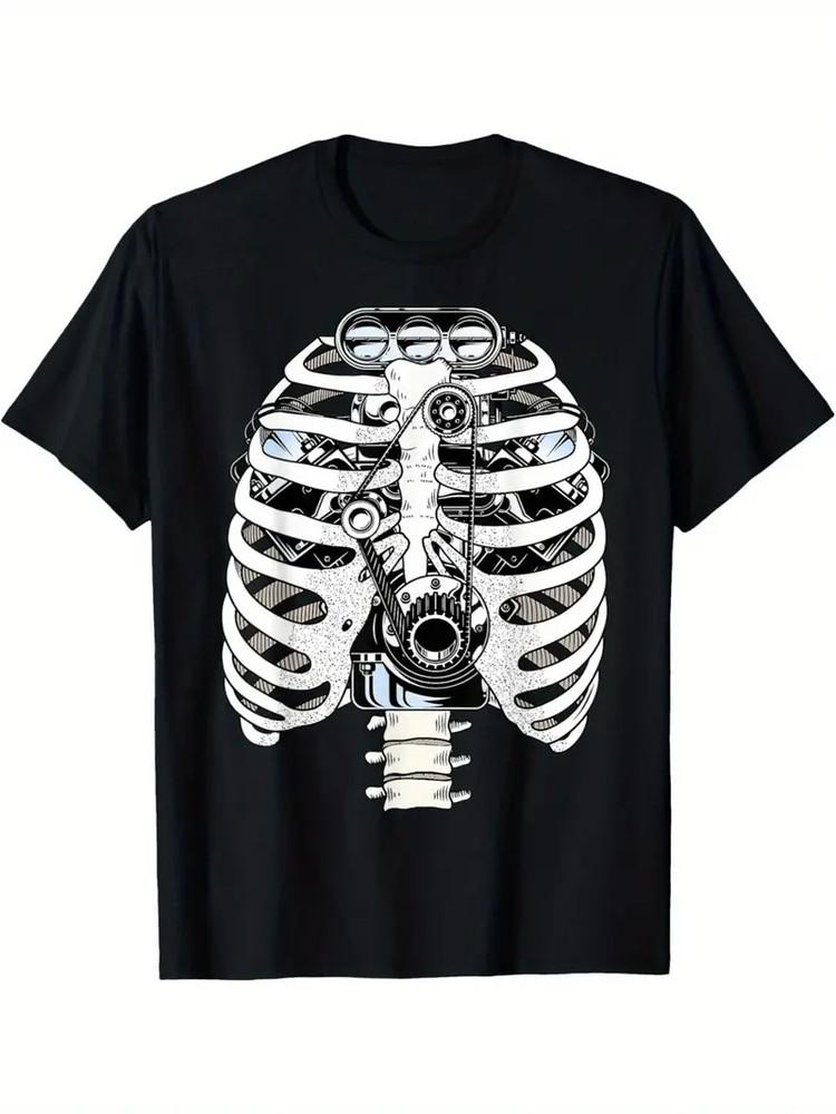 

Mechanic Automotive Engineer Skeleton Mechanic Men s T-Shirt 3XL