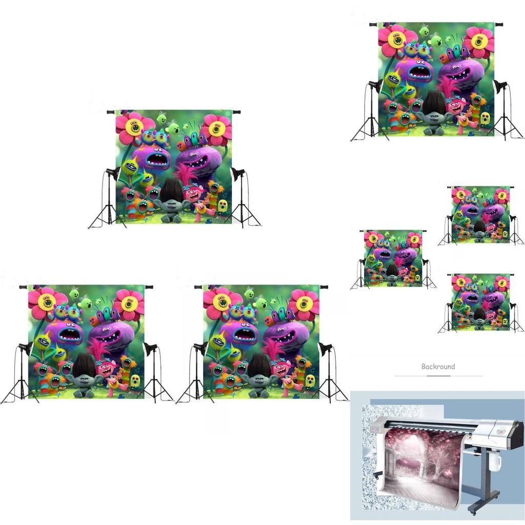 Trolls World Tour Photography Background Cloth For Childrens Holiday Photo Shoots Creative