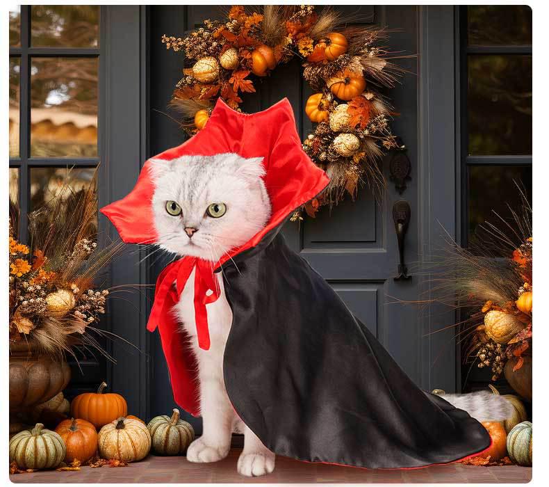 Funny Halloween Magic Cloak Costume for Cats and Dogs