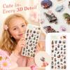 Cute 3D Stickers for Kids, Embossed Decorative Stickers for Girls with Creatures
