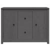 814566 vidaXL Buffet Gris 100x35x74 cm Bois massif de pin