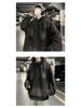 Men's Retro Denim Hooded Sweatshirt Jacket – Washed Distressed Look for Autumn/Winter