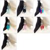 Elegant Feathers Drop Earrings With Moving Tassel Design Perfect For Parties And Daily Wear