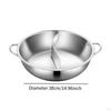 Shabu Pot with Divider 304 Stainless Steel Soup Cookware Cooking Utensil Mandarin Duck for
