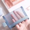 1Pc Portable Mini Zipper Mesh Storage Bag New Coin Purse Small Square Mesh Coin Purse Travel Storage Carry Pouch With Zippered