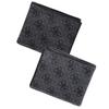 GUESS Leather Slim One Size Men's Bi-Fold Wallet, Charcoal/Black,